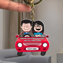 Load image into Gallery viewer, Personalized Couple Keychain - Custom Cartoon Car Keychain Gift
