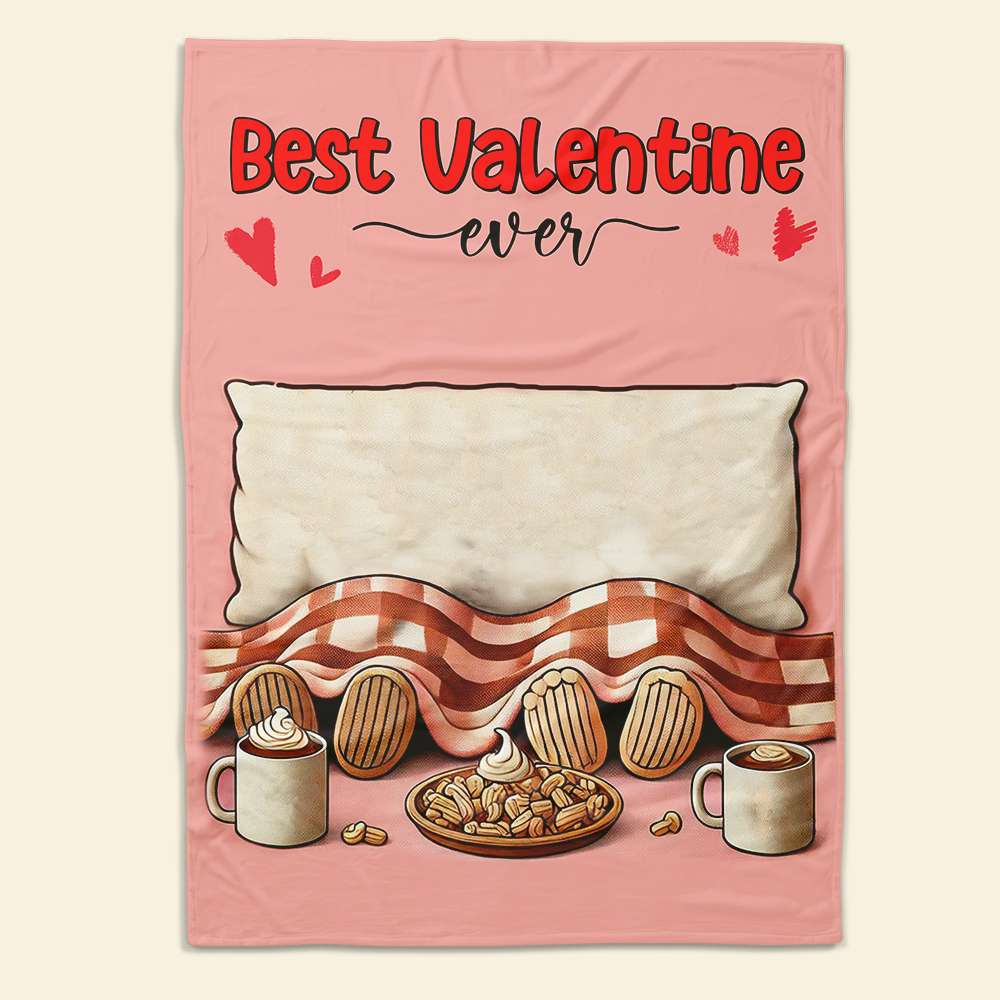 Personalized Valentine's Day Gifts - Valentine's Couple Blanket - Custom Names Blanket PopCulturePrints