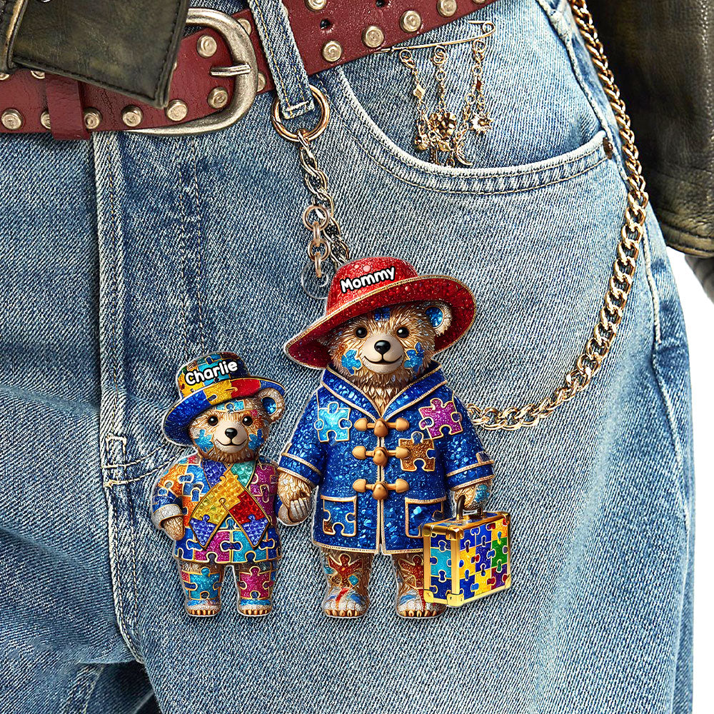 “Always by Your Side” – Personalized Keychain for Autism Moms - Custom Gift for Special Occasions Keychains PopCulturePrints