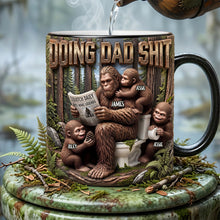 Load image into Gallery viewer, Doing Dad Shit - Funny Squatch Dad Magic Coffee Mug - Personalized Gift for Dad &amp; Grandpa Coffee Mug PopCulturePrints
