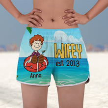 Load image into Gallery viewer, Personalized Couple Matching Shorts - Fun &amp; Unique Design Beach Shorts PopCulturePrints
