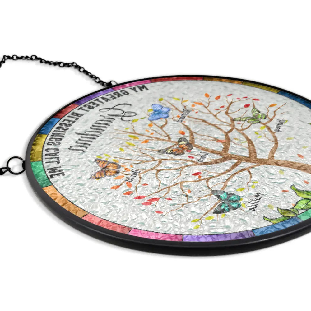 Sun, Sand, and a Drink in My Hand - Personalized Beach Bag Suncatcher Ornament PopCulturePrints