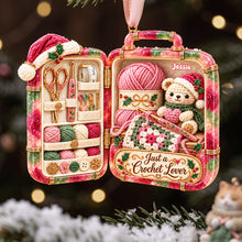Load image into Gallery viewer, Just a Crochet Lover - Personalized Handmade Craft Acrylic Ornament for Crochet Enthusiasts
