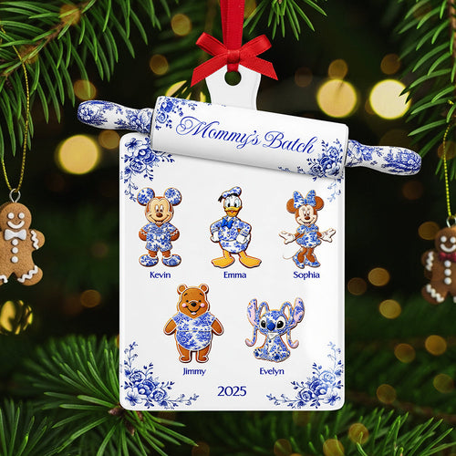 Personalized Grandma Toile de Jouy Christmas Ornament - A Heartfelt Gift for Your Beloved Grandma Ornament PopCulturePrints