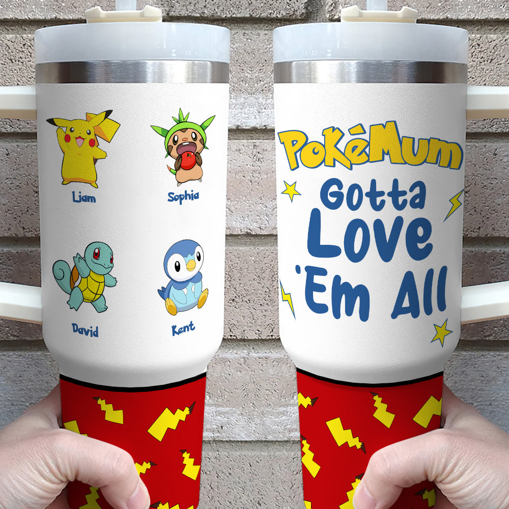 Customizable Pokémon Inspired Tumbler for Mom - Perfect Mother's Day Gift