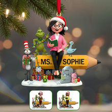 Load image into Gallery viewer, “A Teacher’s Joy” - Personalized Teacher Acrylic Ornament - Custom Gift for Teachers, Educators, and Mentors Ornament PopCulturePrints
