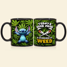 Load image into Gallery viewer, Happy Tropical Alien Coffee Mug - A Fun Gift for Weed Lovers Coffee Mug PopCulturePrints
