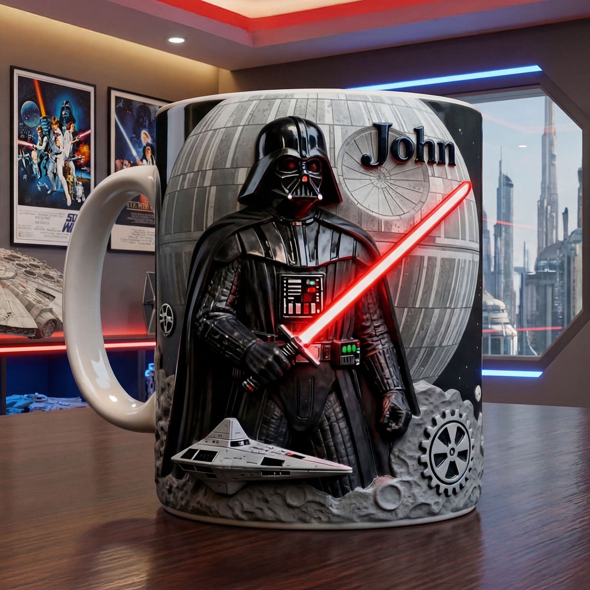 “Embrace the Cosmic Vibes” - Cosmic Coffee Mug - Personalized Gift for Star Wars Lovers Coffee Mug PopCulturePrints