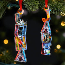 Load image into Gallery viewer, &quot;Illuminate Your Holiday Spirit! Personalized Cosmic Alphabet Ornament - Unique Gift for Friends, Family, and Collectors!&quot; Ornament PopCulturePrints
