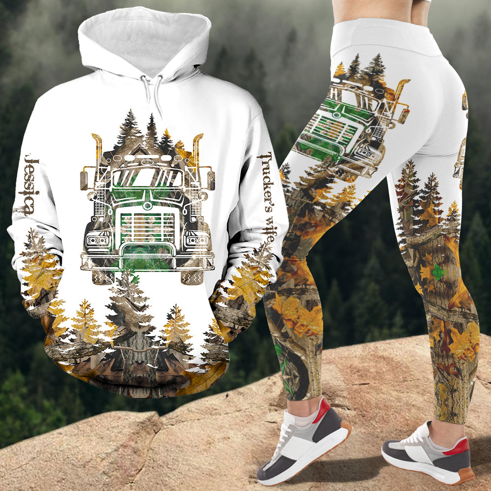 Customizable Trucker's Wife Hoodie & Leggings Set