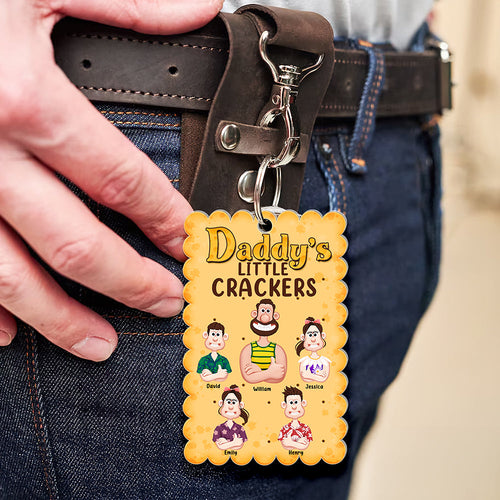 “Daddy’s Little Crackers” - Personalized Keychain Gift for Dads and Loved Ones Keychains PopCulturePrints