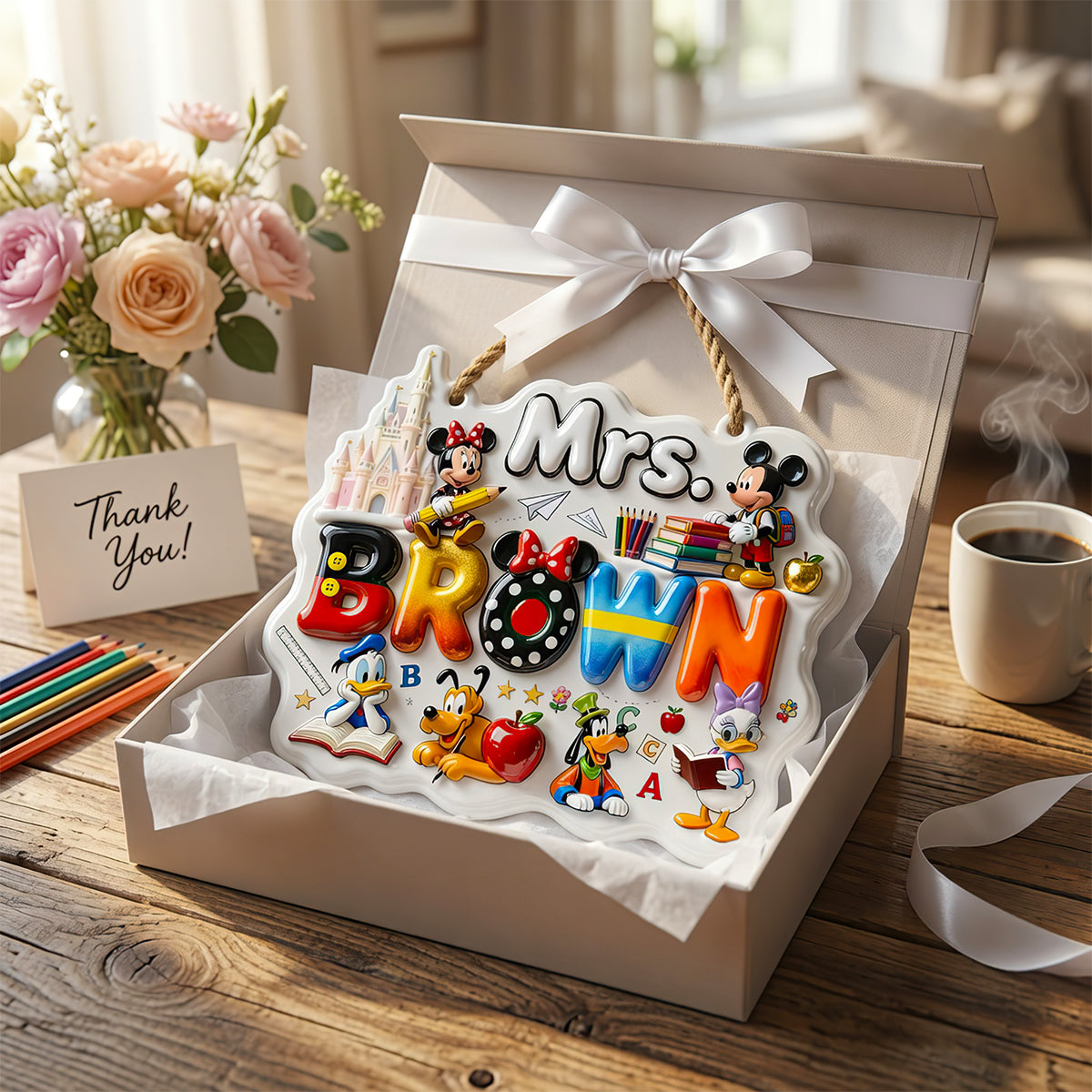 Cute Alphabet Welcome Classroom Sign - Personalized Gift for Teachers