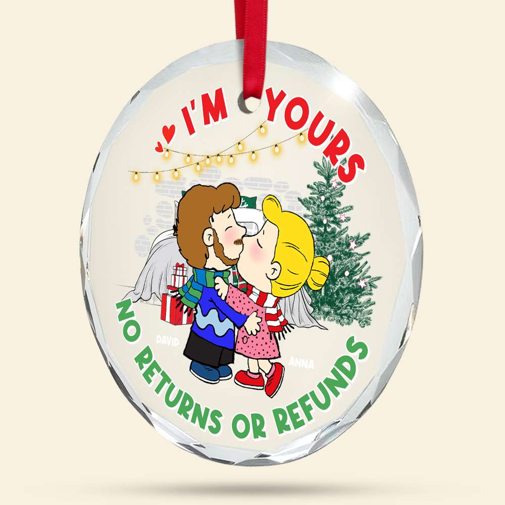 Personalized Couple Crystal Ornament - 'I'm Yours' Love Christmas Ornament