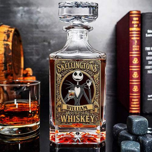 “Cheers to the Extraordinary!” - Creepy Cool Whiskey Decanter Set - Personalized Gifts For Him Whiskey Bottle PopCulturePrints