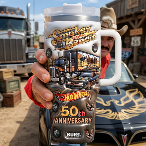 Celebrate 50 Years with Style - Customizable Cool 50th Anniversary Tumbler Tumbler Cup PopCulturePrints