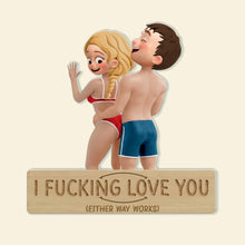 Load image into Gallery viewer, I FUCKING LOVE YOU Fridge Magnet – Personalized Gift for Couples Fridge Magnet PopCulturePrints

