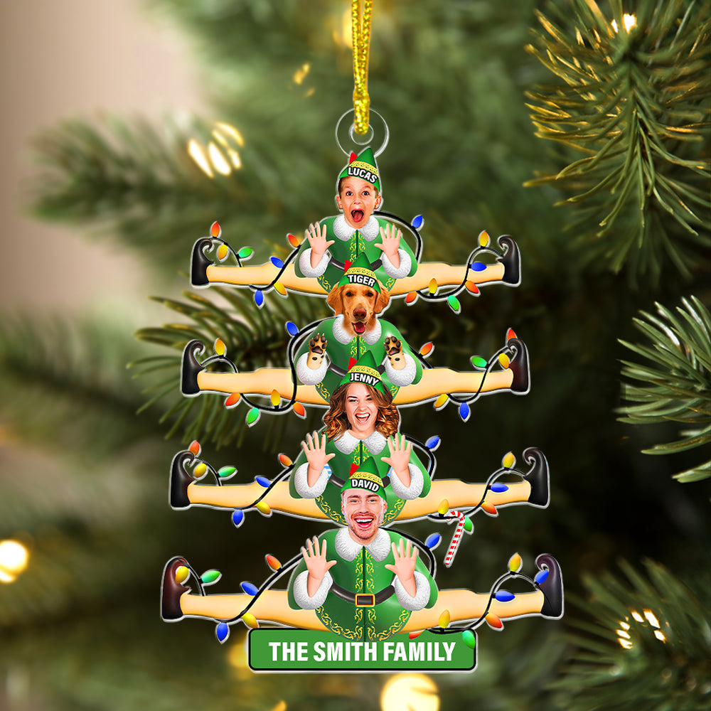 Personalized Family Face Christmas Ornament - Custom Holiday Gift Ornament PopCulturePrints