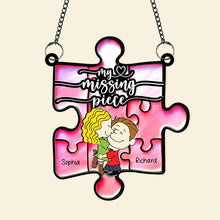 Load image into Gallery viewer, Personalized Couple Suncatcher - My Missing Piece Suncatcher PopCulturePrints
