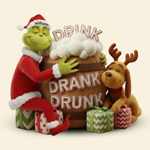 Load image into Gallery viewer, Sip, Sip, Hooray! Funny Drunk Green Monster Custom Pillow - Personalized Gifts for Christmas Pillow PopCulturePrints
