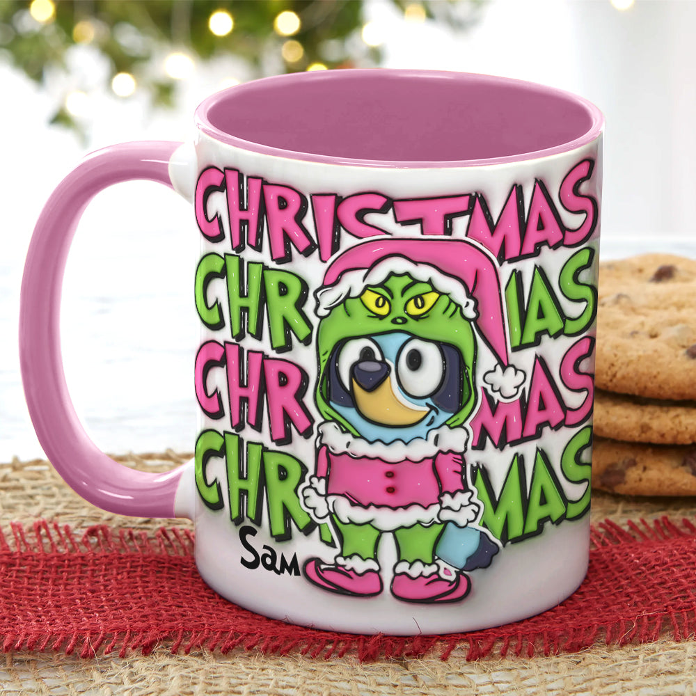 Personalized Christmas Mug for Movie Fans - Custom Name Grinch Style