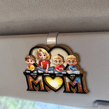 Load image into Gallery viewer, We Love You Mom - Personalized 3D Cartoon Car Visor Clip Car Visor Clip PopCulturePrints

