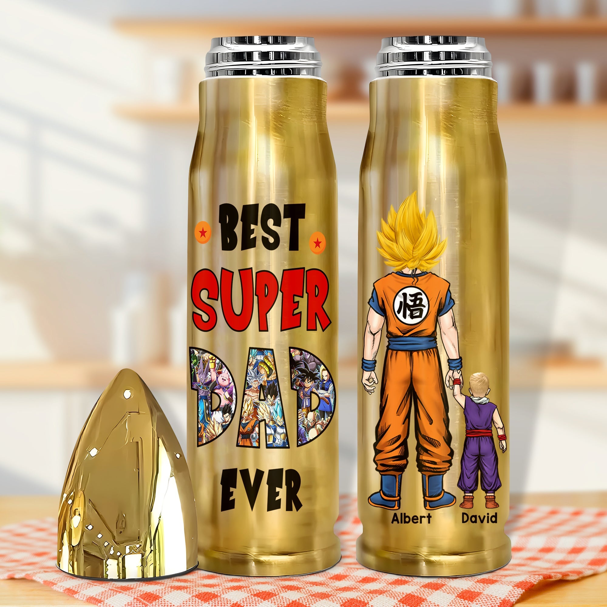 Super Dad Personalized Bullet Tumbler - Anime Edition