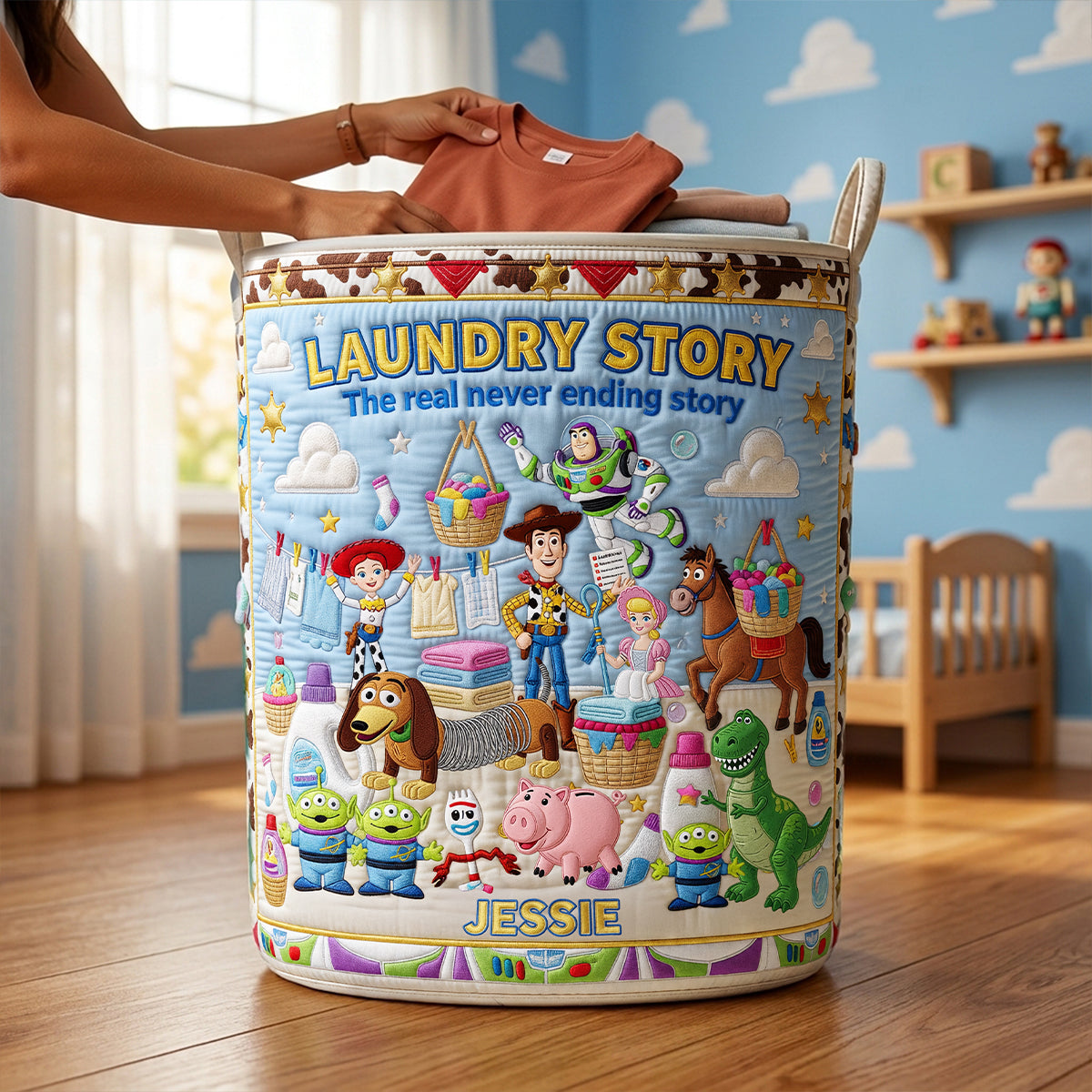 Endless Load Quilted Laundry Basket - Personalized Gifts 03qhta110726 Laundry Basket PopCulturePrints