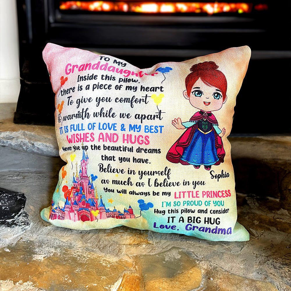 Personalized Granddaughter Inspirational Pillow - Proud Grandma Gift Pillow PopCulturePrints