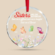 Load image into Gallery viewer, Personalized Butterfly Sister Christmas Ornament Ornament PopCulturePrints
