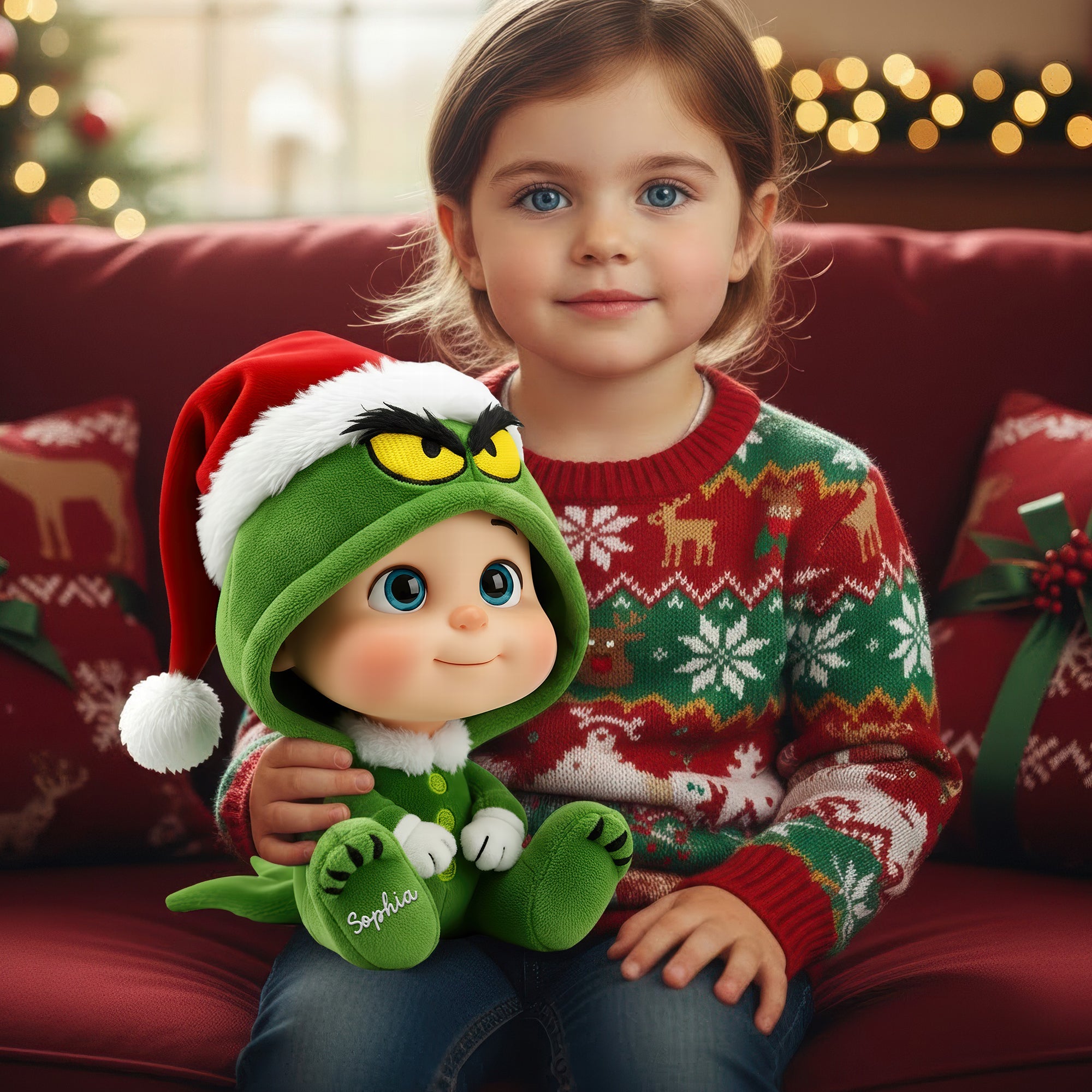 "Cuddle Up with Holiday Cheer!" - Funny Holiday Pillow - Personalized Gifts for Kids Pillow PopCulturePrints