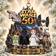 Load image into Gallery viewer, "Celebrate 50 Years of Adventure!" - Custom Personalized Ornament - Gift for Family, Anniversary, Star Wars Fans
