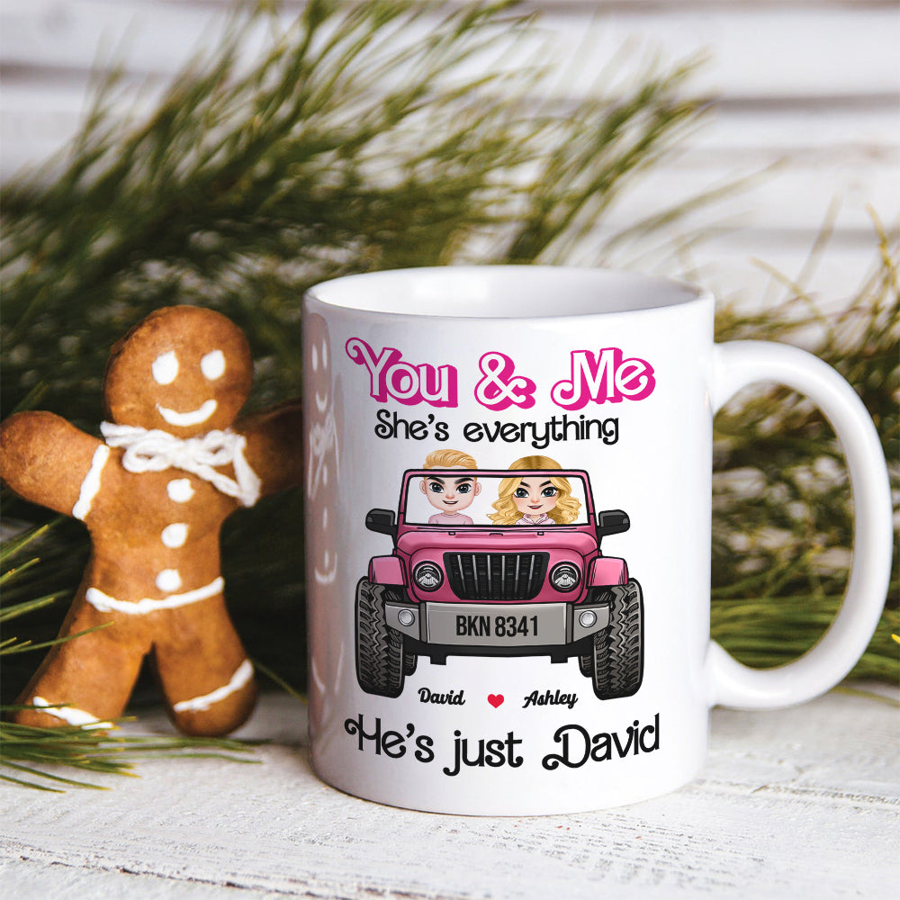 Personalized Couple Coffee Mug - 'She's Everything' Gift for Valentine's Day Gifts Coffee Mug PopCulturePrints