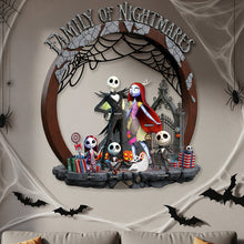 Load image into Gallery viewer, Embrace the Spook: Personalized Horror Family Wood Sign - Unique Halloween Gift for Families Wood Sign PopCulturePrints
