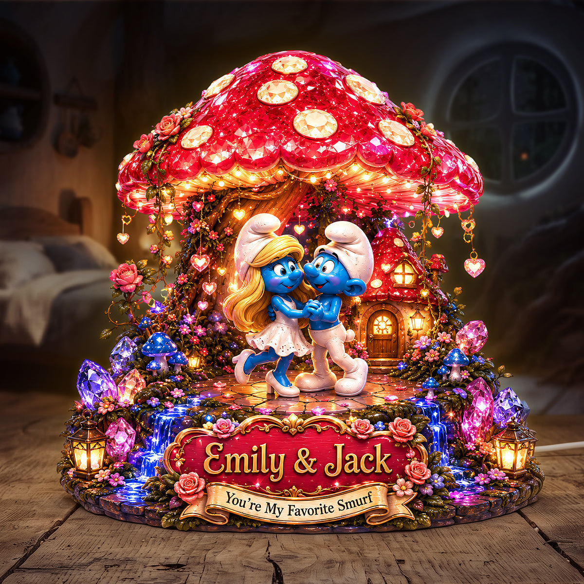 You're My Favorite Smurf Light Box - Personalized Gift for Couples