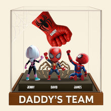 Load image into Gallery viewer, “Heroes Together” - Spider Team Plaque, Personalized Gifts for Dad &amp; Grandpa Shaped Plaques PopCulturePrints
