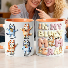 Load image into Gallery viewer, In My Bluey Mom Era - Personalized Mug for Moms and Grandmas Coffee Mug PopCulturePrints
