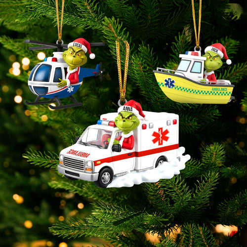 “Saving Lives with a Smile” - Badass Paramedic Christmas Ornament - Personalized Gift for Paramedics, EMTs, and Healthcare Heroes Ornament PopCulturePrints