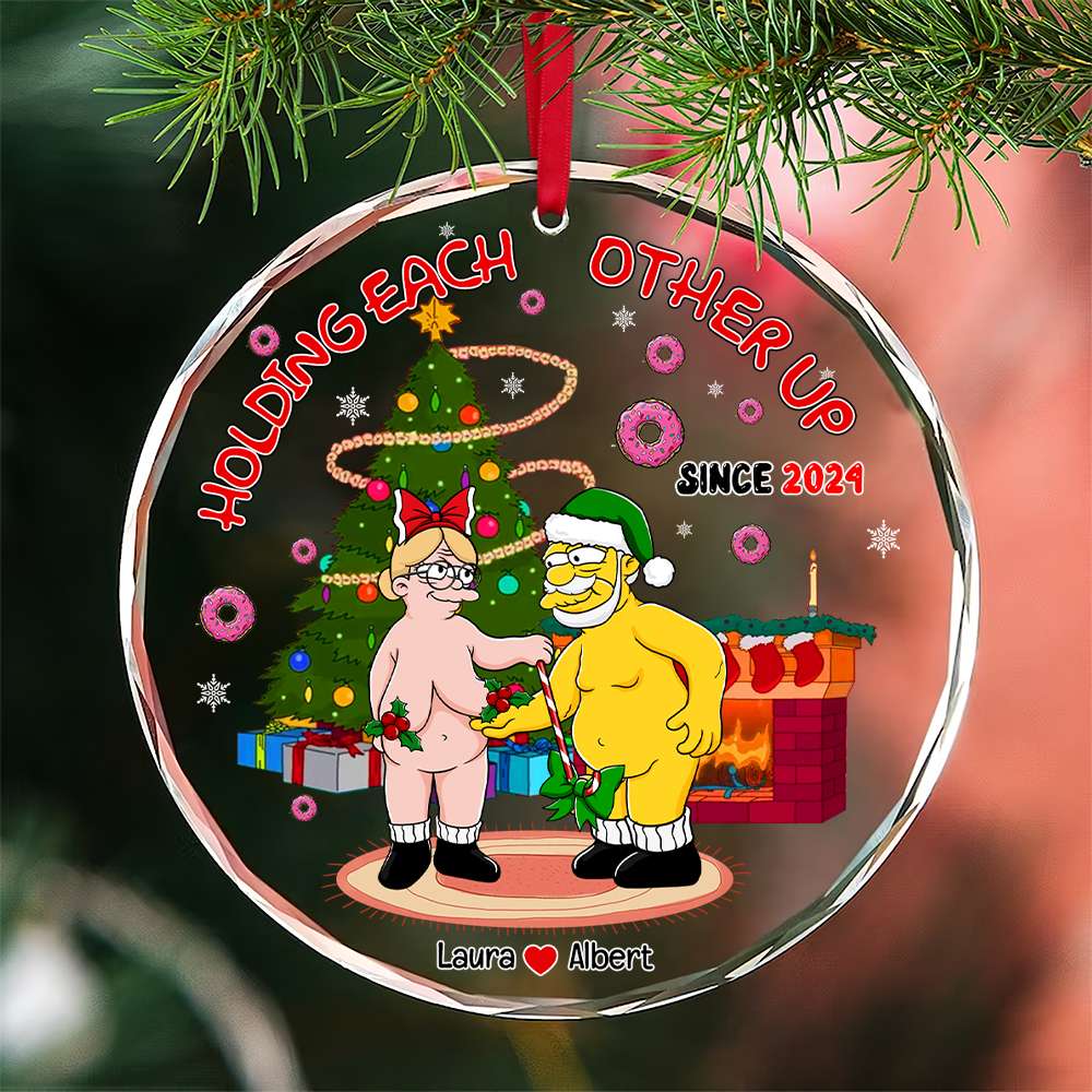 Personalized Funny Couple Christmas Ornament - Unique 2024 Gift for Valentine's Day Gifts Ornament PopCulturePrints