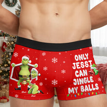 Load image into Gallery viewer, Only Jessi Can Jingle My Balls - Naughty Couple Boxers for Him Boxer Briefs PopCulturePrints
