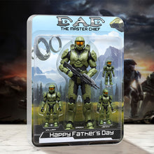 Load image into Gallery viewer, “Dad, The Master Chief” - Personalized Game Dad Plaque - Unique Gift for Dad &amp; Grandpas Shaped Plaques PopCulturePrints

