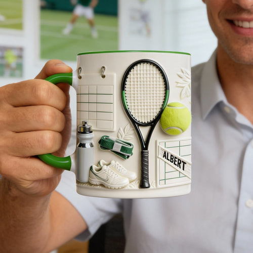 “Celebrate Your Passion for Tennis” - Personalized Match Day Tennis Coffee Mug - Custom Gift for Sports Enthusiasts Coffee Mug PopCulturePrints