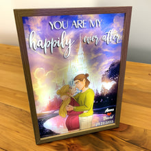 Load image into Gallery viewer, Personalized Couples Light Picture Frame - You Are My Happily Ever After Light Picture Frame PopCulturePrints
