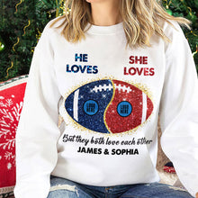 Load image into Gallery viewer, Personalized Football Love Couple Shirt
