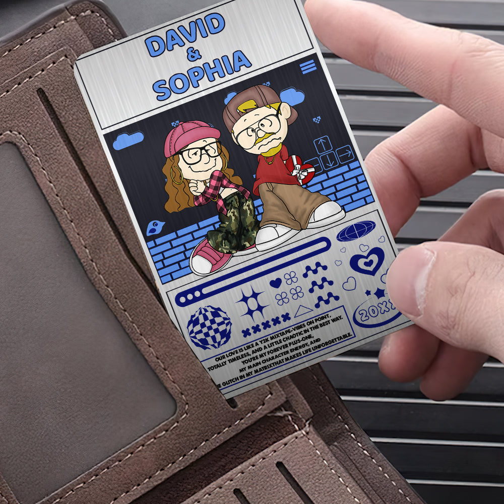Customizable Wallet Card for Couples - Unique Gift for Him & Her Wallet Card PopCulturePrints