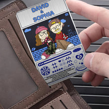 Load image into Gallery viewer, Customizable Wallet Card for Couples - Unique Gift for Him &amp; Her Wallet Card PopCulturePrints
