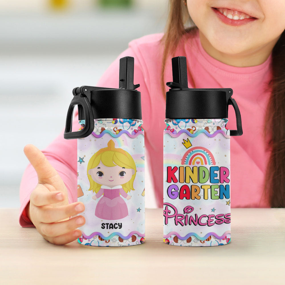 Personalized Kindergarten Princess Tumbler - Back to School Gift Kid Tumbler PopCulturePrints