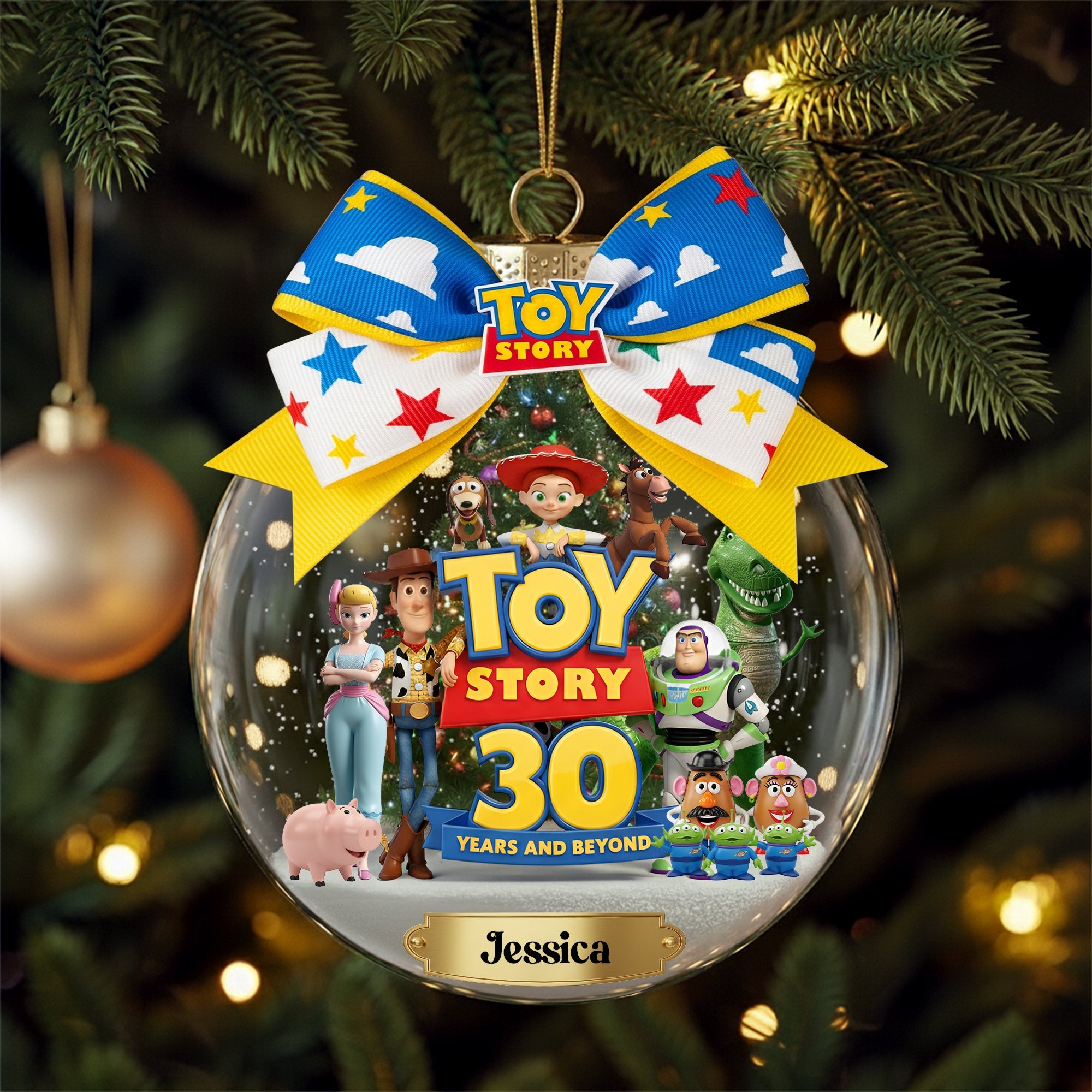 30 Years of Laughter, Love & Beyond - Personalized Toy Story Ornament Ornament PopCulturePrints