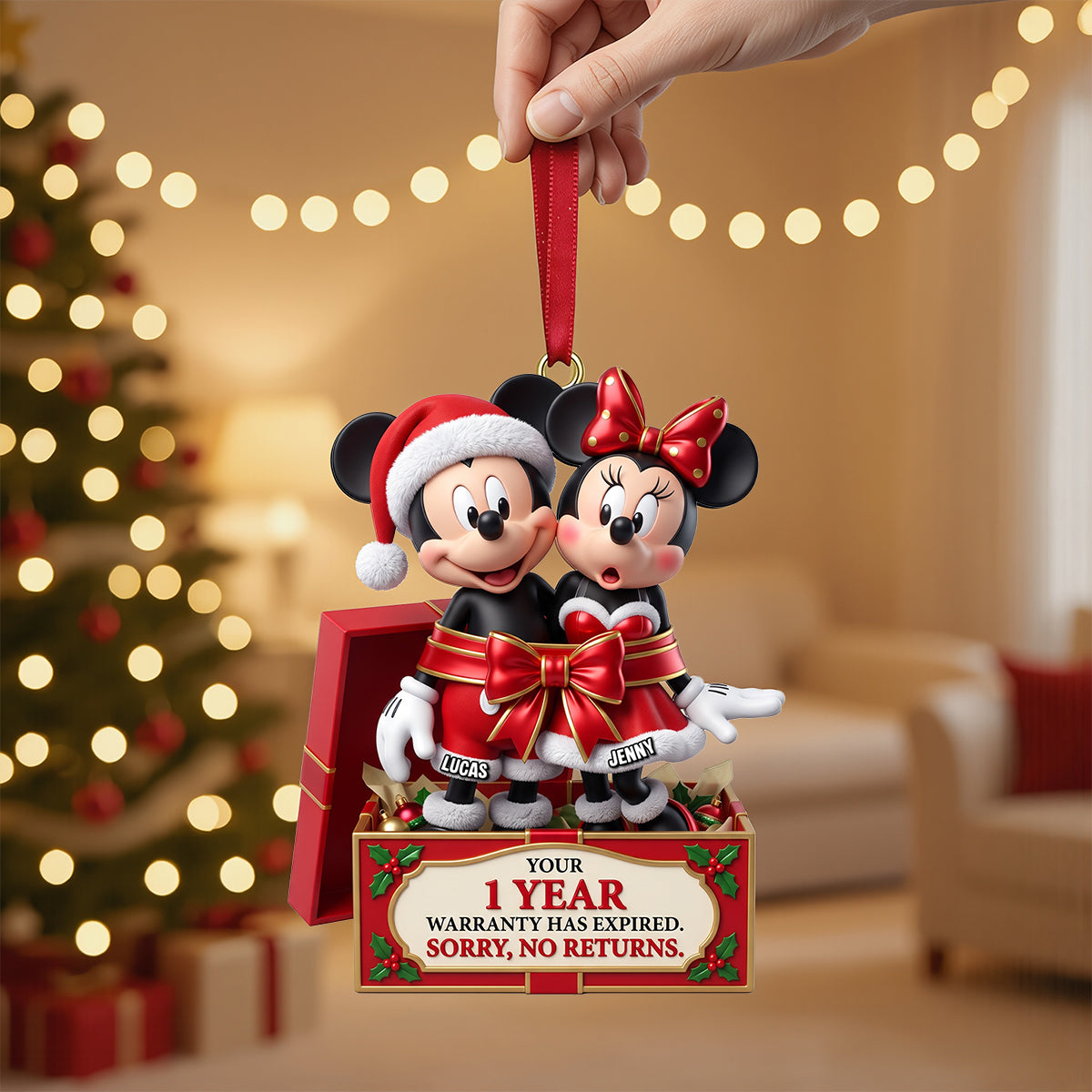 ‘Your 1 Year Warranty Has Expired’ - Personalized Funny Christmas Ornament for Couples