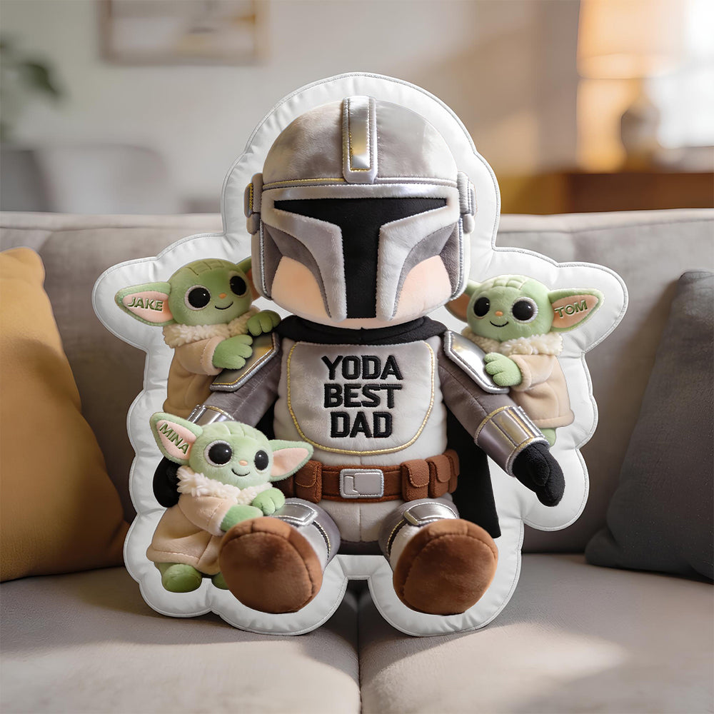 “Yoda Best Dad” – Custom Shape Pillow for Dads, Personalized Gift for Every Occasion Pillow PopCulturePrints