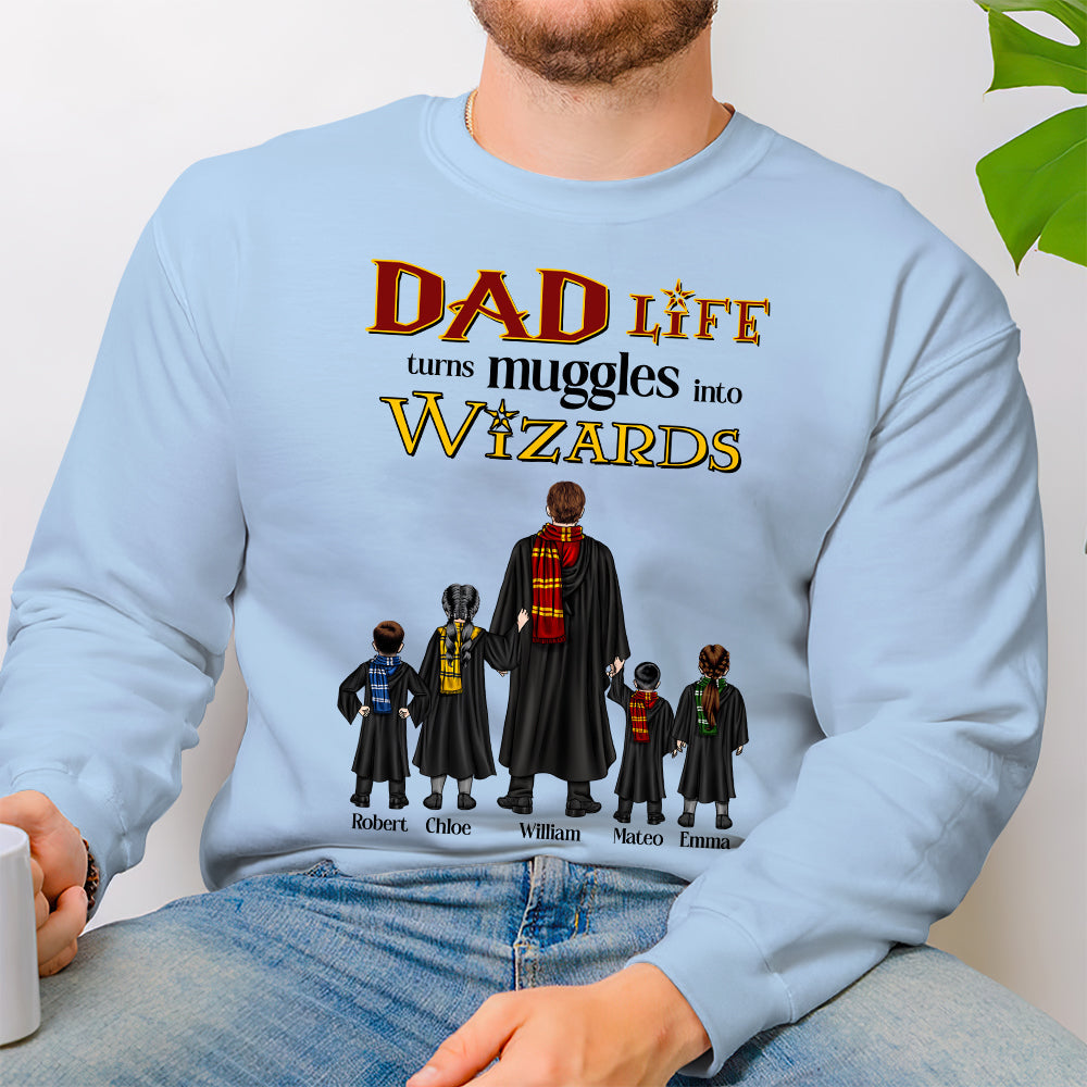 Personalized Mom Life Turns Muggles Into Wizards T-Shirt